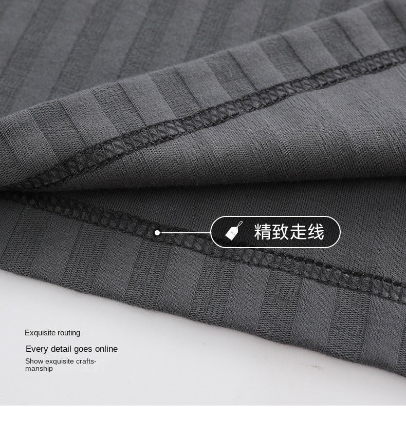L-5XL Summer Elegant Men Pyjamas Knited Cotton Pajamas Set Long Pant Sleepwear Pyjamas Night Suits Pijamas Plus Size Homewear PJ