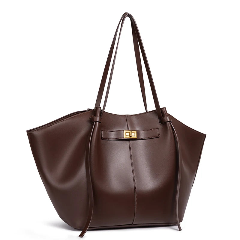 Lightweight Large Capacity 2025 New Bat-Shaped High Street Handbag European and American Style Trendy Single Shoulder Crossbody