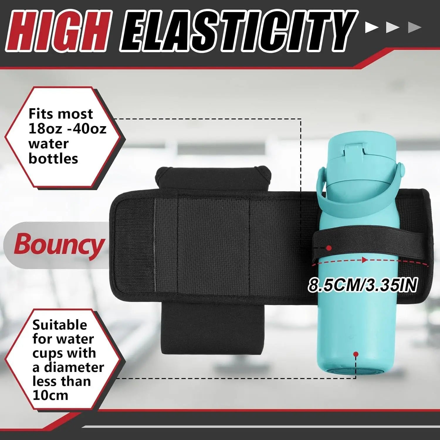 Magnetic Gym Water Bottle Bag Holder Built-in Magnet Easy Attachment to Metal Surface Magnetic Bottle Sleeve Pouch
