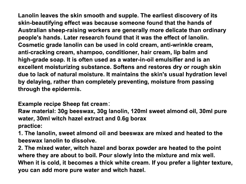 Best Seller Lanolin Cosmetic Grade Skin Care Lanolin Moisturizing Base Oil
