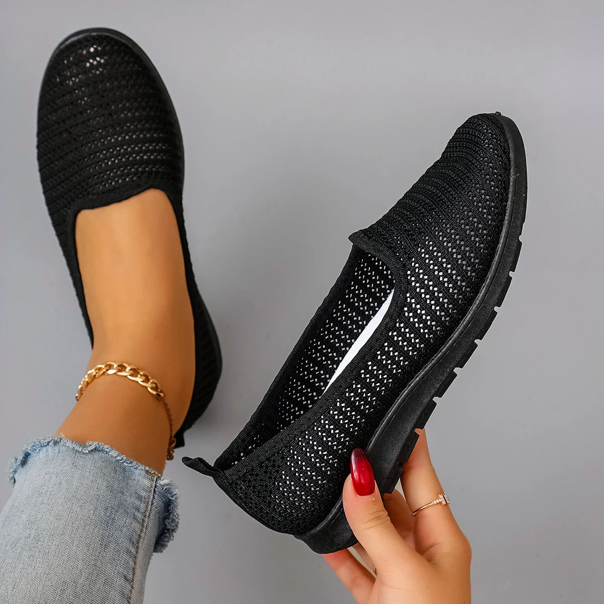 Women's summer breathable mesh flat shoes women's shoes casual sneakers shoes, clearance free shipping