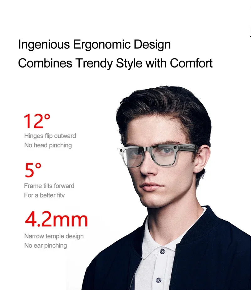 6K HD AI Camera Glasses 800MP Photochromic Multifunctional Smart Glasses Bluetooth Calling Photo Video ChatGPT Music Translation