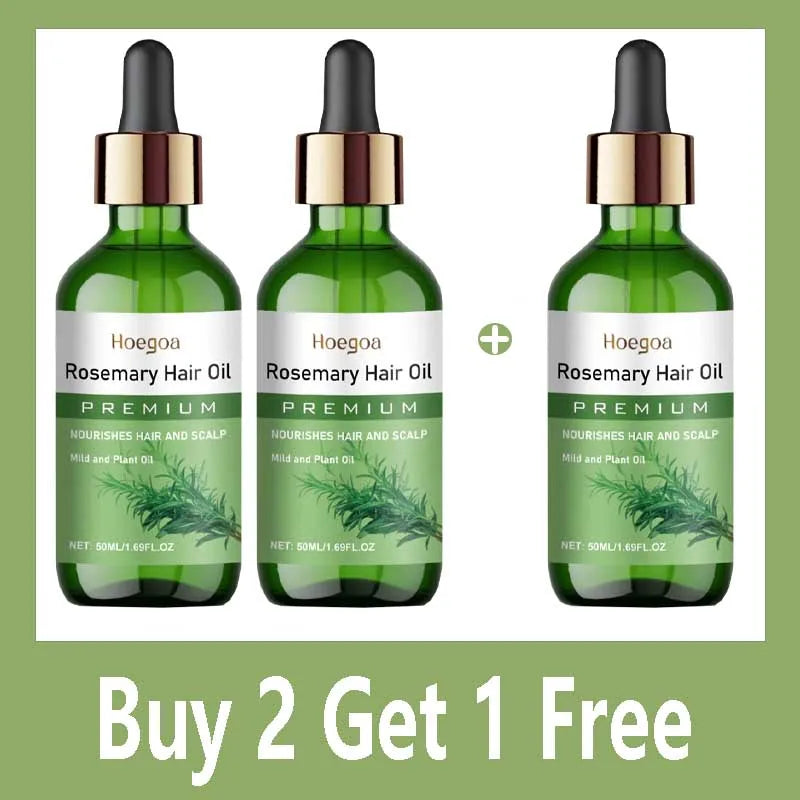 50ml Rosemary Hair Oil Contains Batana Castor Seed Nourishing Moisturizing Smoothing  Anti Hair Loss Fast Regrowth Thick Hair