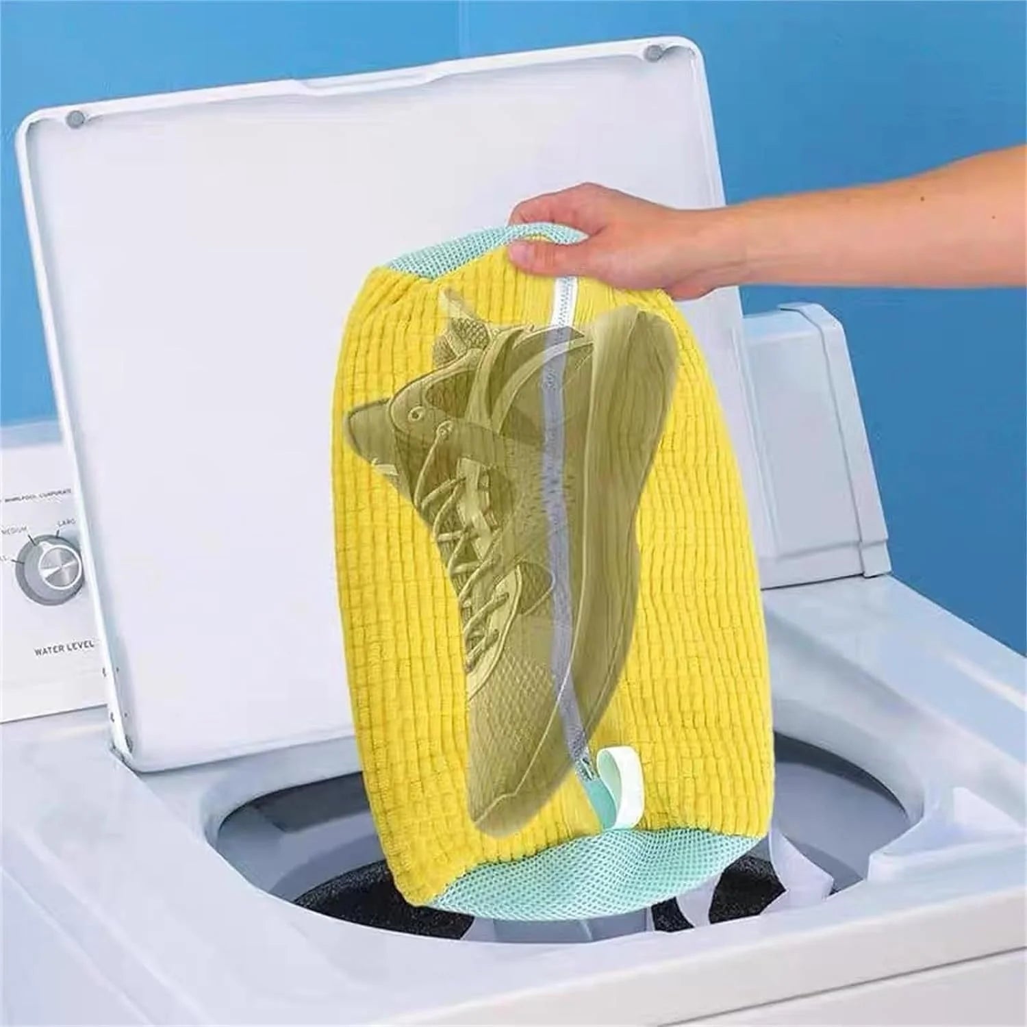 Shoe Washing Machine Bag Laundry Wash Bag for All Shoe Type Ideal for Sneakers Casual Shoes Reusable with Soft Cleaning Bristles