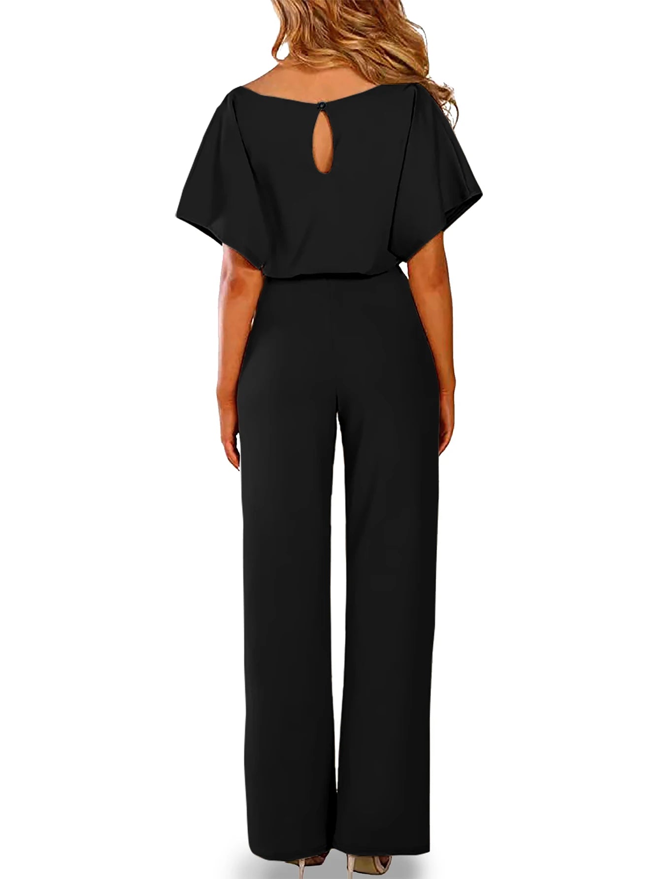 Women's Belted Jumpsuit Casual Wide-Leg Pants  Summer Commute Outfit  Stylish & Comfortable