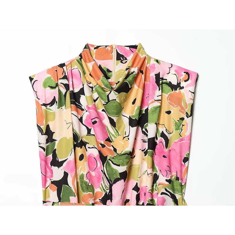 Women's Summer New Tops Vest 2026 Chic Retro Print Elegant Travel Holiday Tank Tops Street Comfortable Young Women's Blouse Tops
