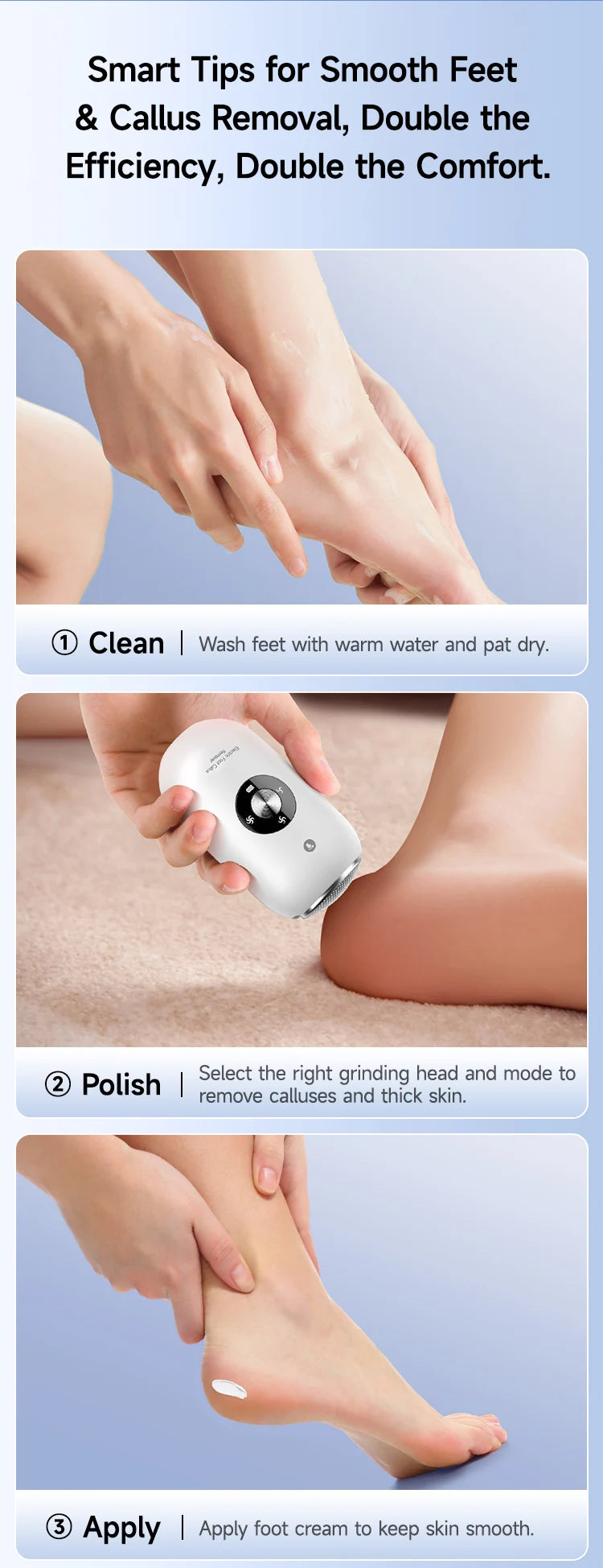Waterproof Electric Foot File Callus Remover