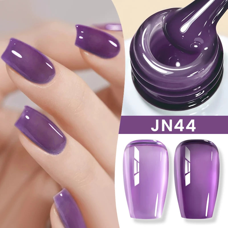 BORN PRETTY 10ml Blood Red Jelly Transparent Gel Nail Polish Wine Red Winter Color Semi Permanent Soak Off UV LED Varnish