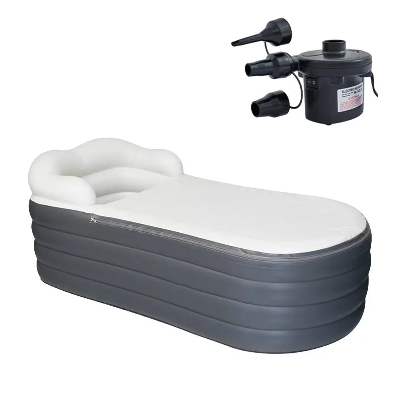 Inflatable Bathtub Folding Adult Bath Tub Home Full Body Soaking Big Portable Plastic Compact Apartment Sit Lie Bath Tub