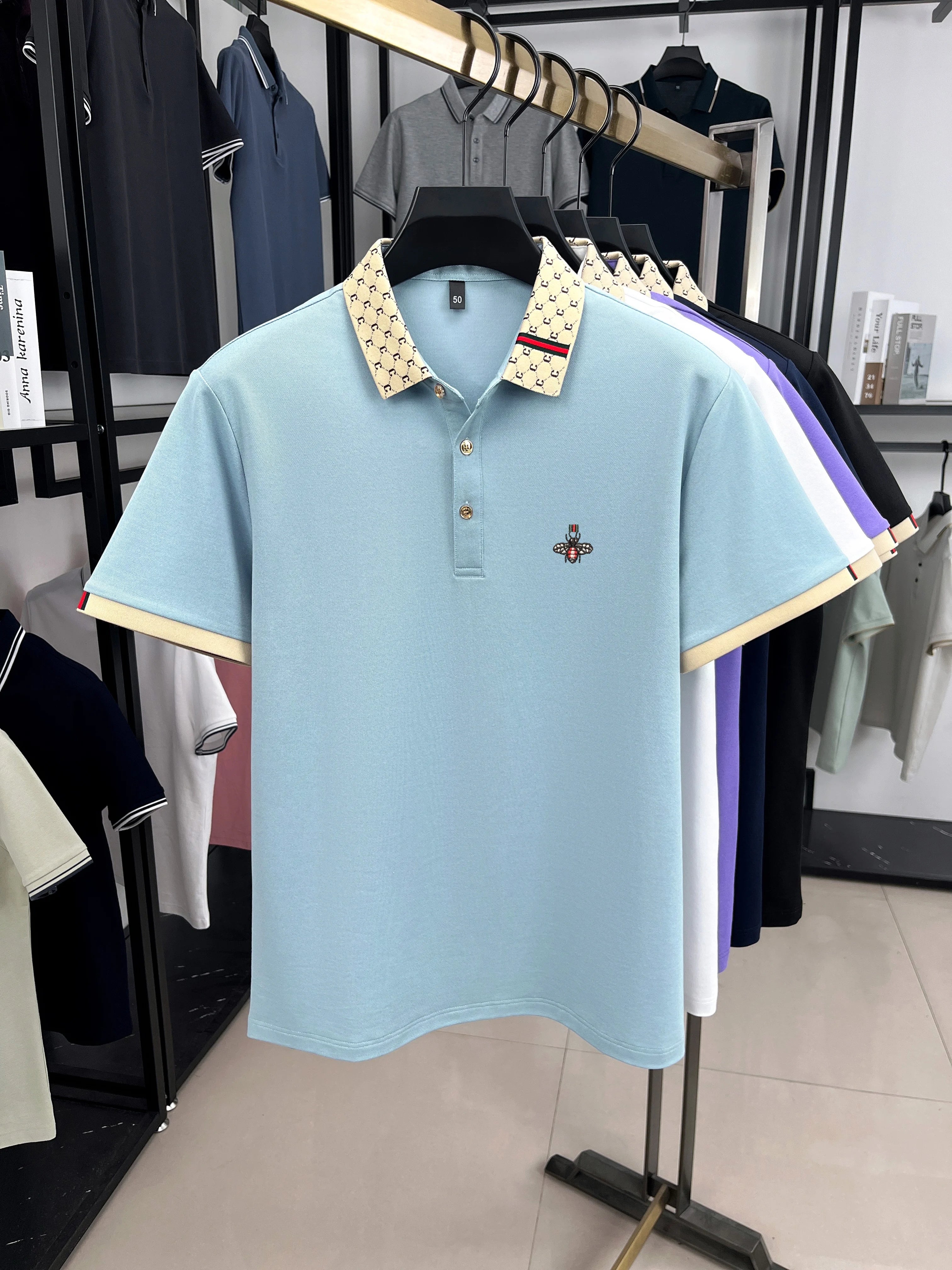 Trendy Men’s Short Sleeve Polo Tee
