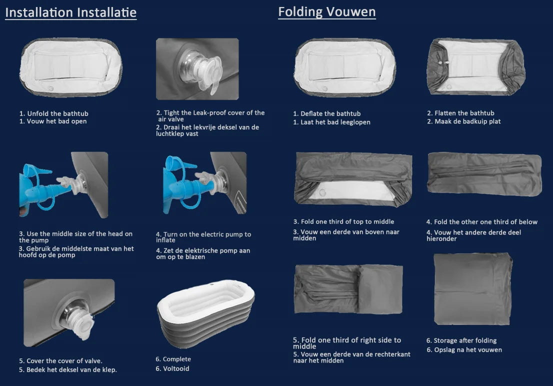 Foldable Adult Inflatable Bathtub