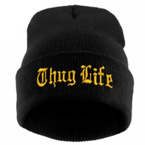 West Beach Gangsta THUG LIFE Winter Warm Fashion Beanies Knitted Bonnet Skullies Caps Hip Hop Gorros Knit Hat Bonnets