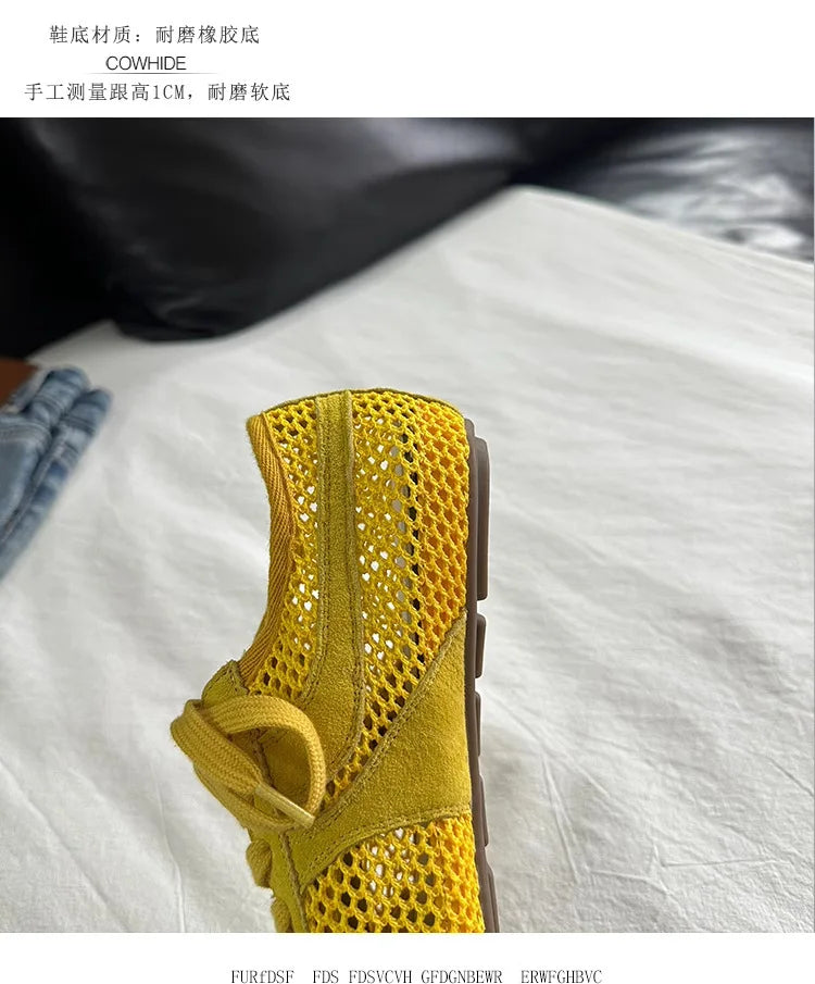 Women Sneakers 2026 Summer German Training Shoes Mesh Breathable Genuine Leather Shoes For Women Sports Casual Tennis Shoes