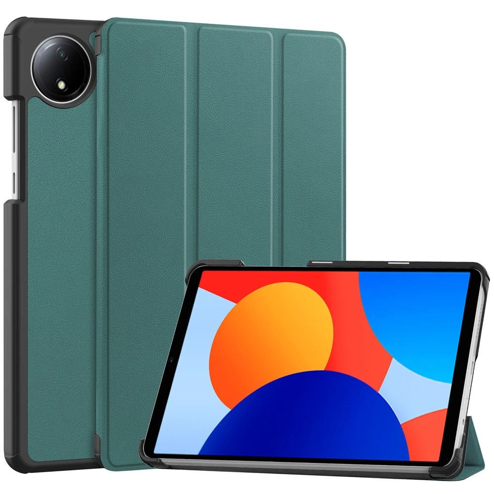 For Xiaomi Redmi Pad SE 8.7 Case 2024 New PU Leather Tri-folding Stand Tablet Cover Funda For redmi pad se 8.7 inch Smart case