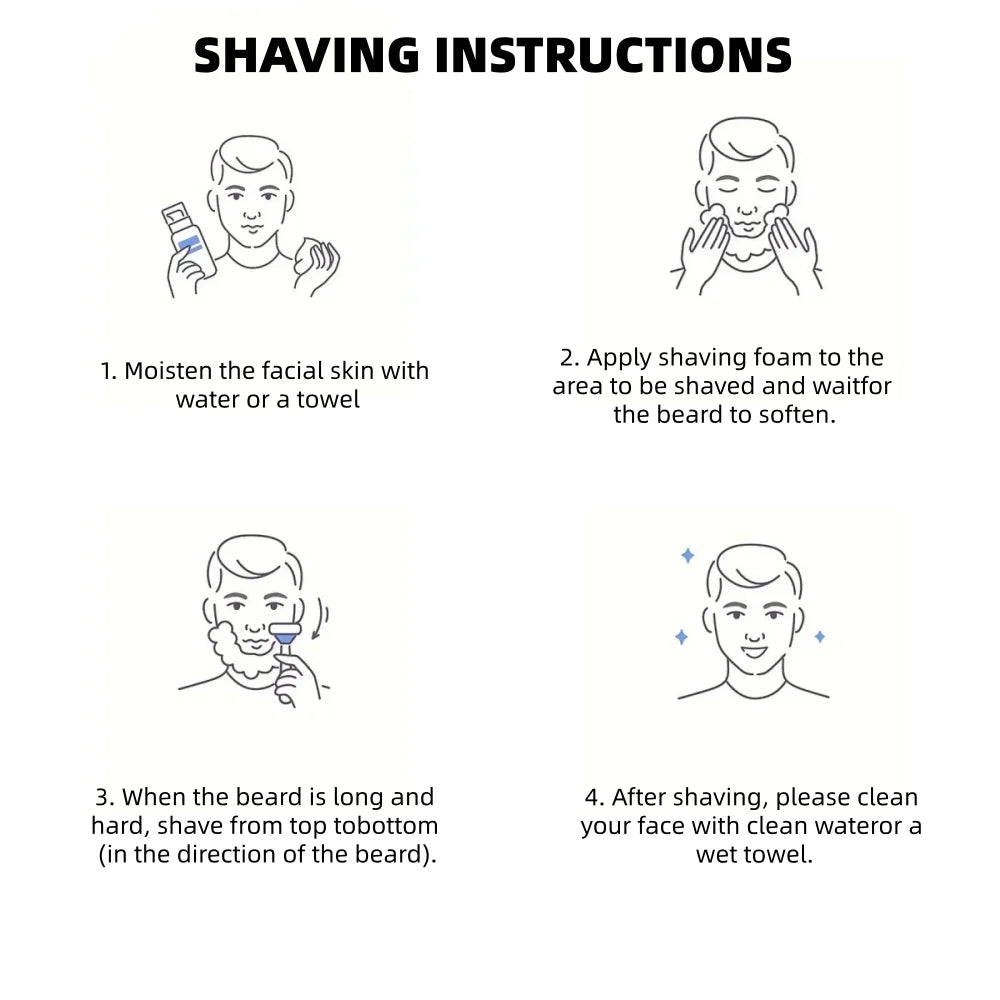 10 Layer Shaver Razor (1 Razor Holder + 4 Blades Head)Cassette Shaving Razor Set Green Body Face Hair Removal Knife for Gift Men