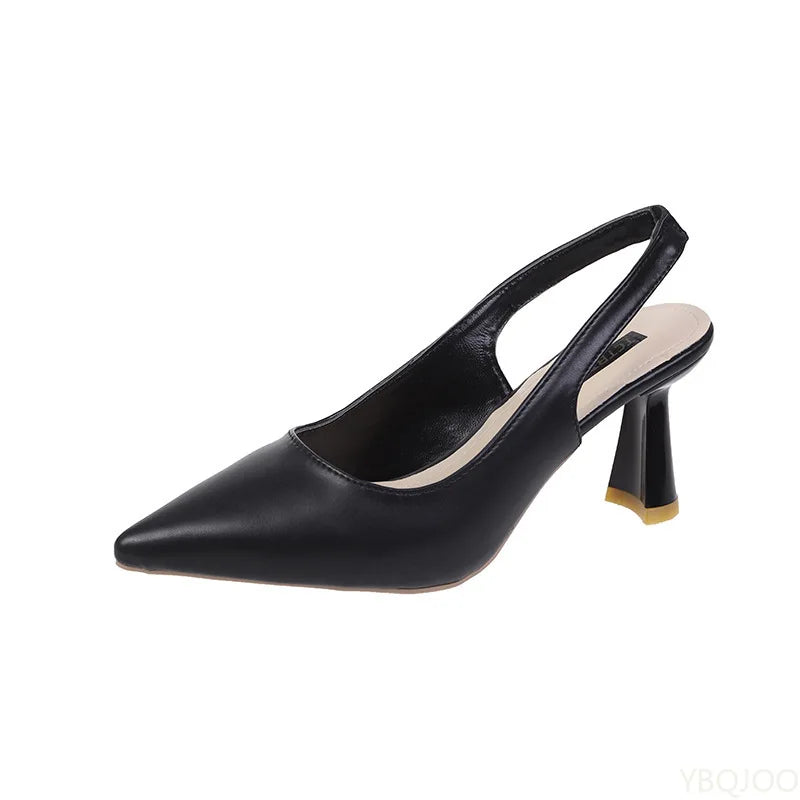 Spring and Summer Fashion New Pointed High-heeled Women's Shoes with Thin Heel and Toe Cover Shallow Mouth Single Shoe for Women