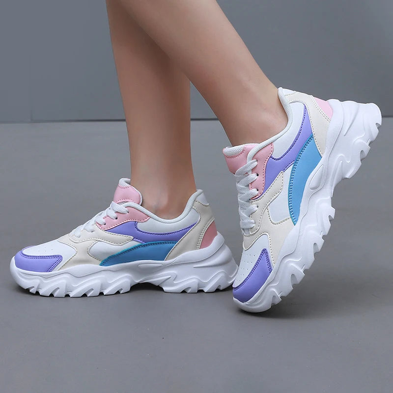 Women Sneakers Fashion Women Vulcanized Shoes High Quality Flats Shoes for Women Walking Blatform Plus Size Zapatillas Mujer