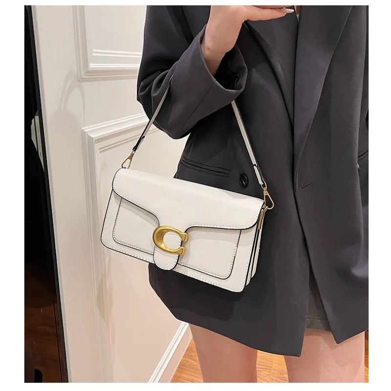 2026 New Niche Solid Color Small Square Bag Premium Texture Simple Versatile Multi-compartment Shoulder Crossbody Bag Fashion