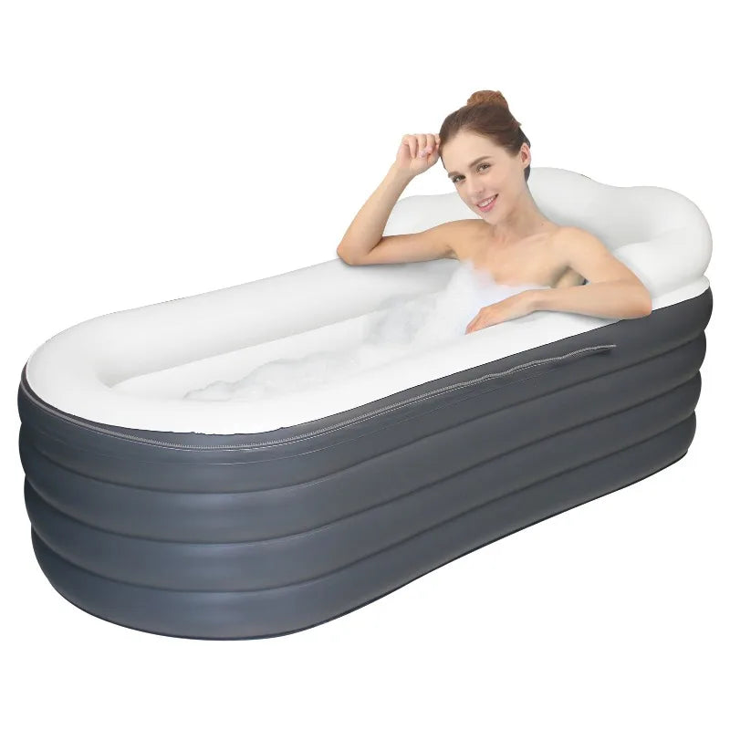 Inflatable Bathtub Folding Adult Bath Tub Home Full Body Soaking Big Portable Plastic Compact Apartment Sit Lie Bath Tub