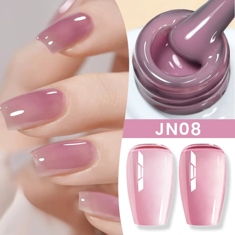 BORN PRETTY 10ml Blood Red Jelly Transparent Gel Nail Polish Wine Red Winter Color Semi Permanent Soak Off UV LED Varnish