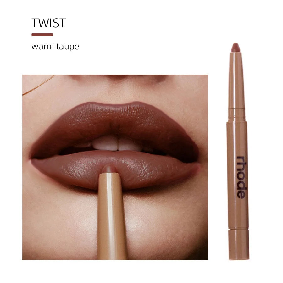 Rhod Skin Peptide Lip Shape Pen Lip Liner Long Lasting Lip Tint Pencil Pen Makeup Lipstick Powder Blusher Gloss Makeup Lipliner