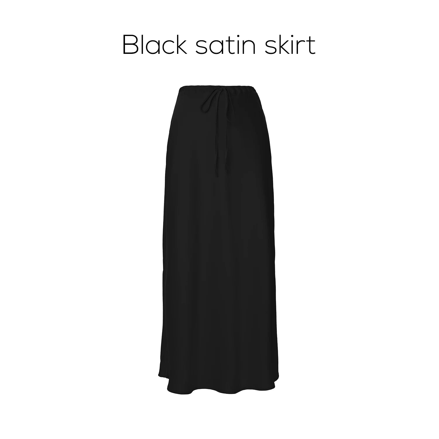 AP SS25 Women Ribbed Shirt V-neck Long Sleeve Top High Quality Satin Skirt Five Color