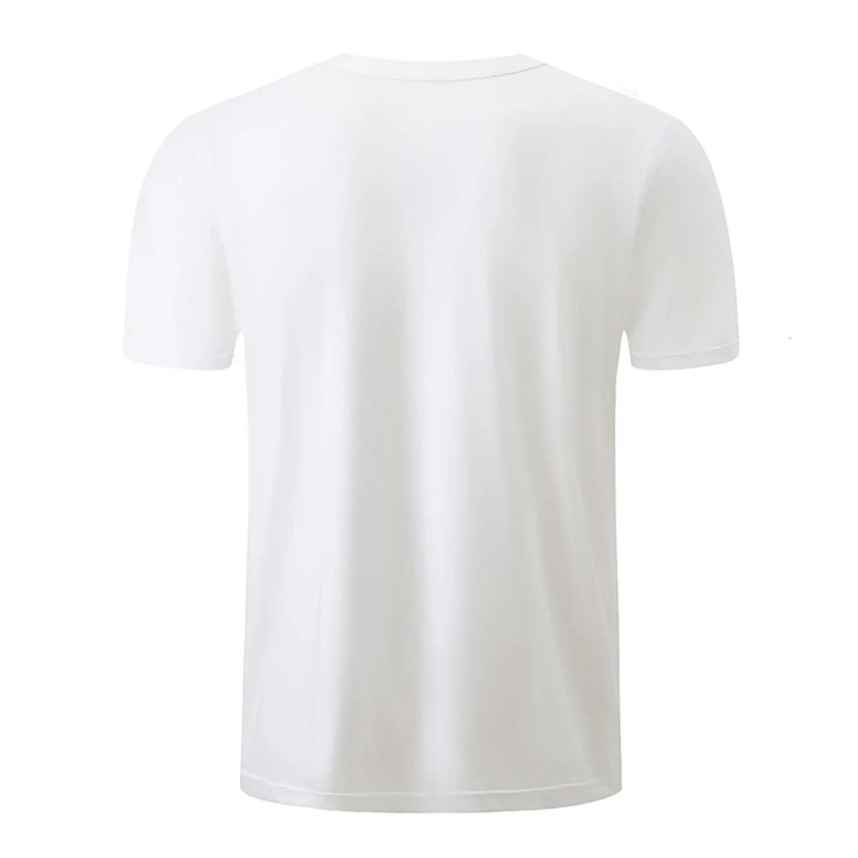 1/2/3 Pcs Men's Solid Color Casual Small White T Youth Loose Joker Classic V-neck Comfortable Short Sleeve Simple Fashion T-shir