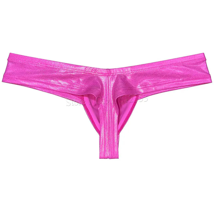 Sexy Men's Soft Wet Look Underwear Pouch Enhancing Underpants Hipster Mini Bikini Boxer Briefs