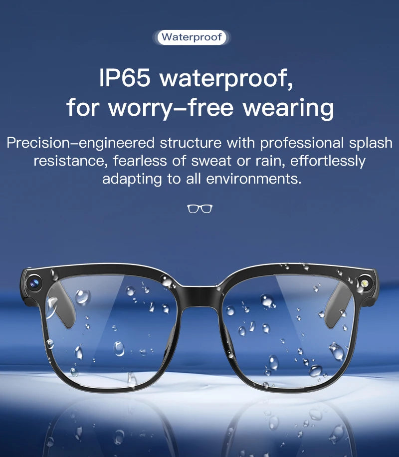 2026New AI Smart Glasses Men Women 800W HD Camera Bluetooth Call 100+Languages Translation Voice Control Music Player Sunglasses