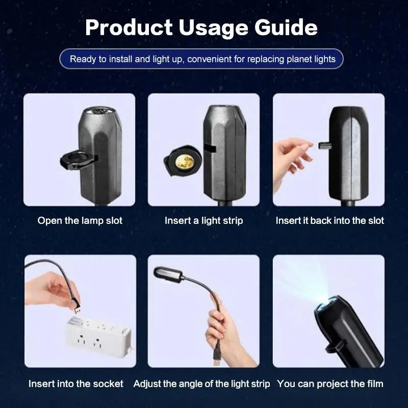 USB Moon Earth 360 Degree Projection Lamp Starry Sky Night Light Remote Control for Kids Bedroom Birthday Gift Home Ambiance