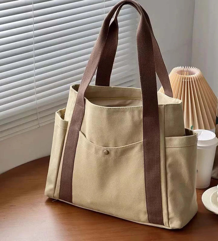 =Women’s Casual Canvas Commuter Tote Bag