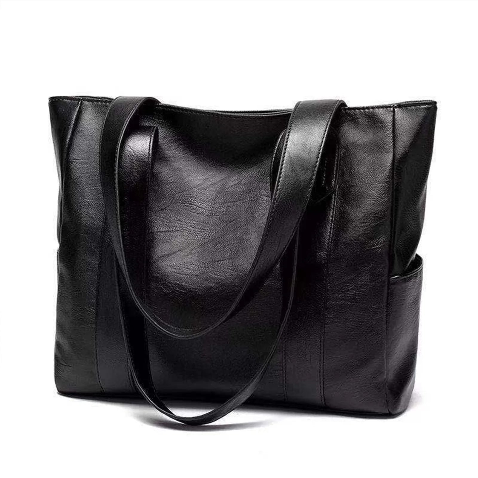 Big Soft Leather Bag Female 2025 New Tide Version Of Everything Simple Large Capacity Tote Single Shoulder Handbag