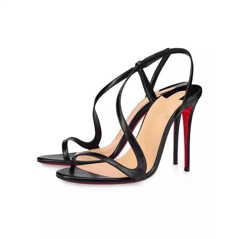 New Multi Color Serpentine Strap Women's Thin Heel Sexy High Heel External Sandals Fashion Sandals