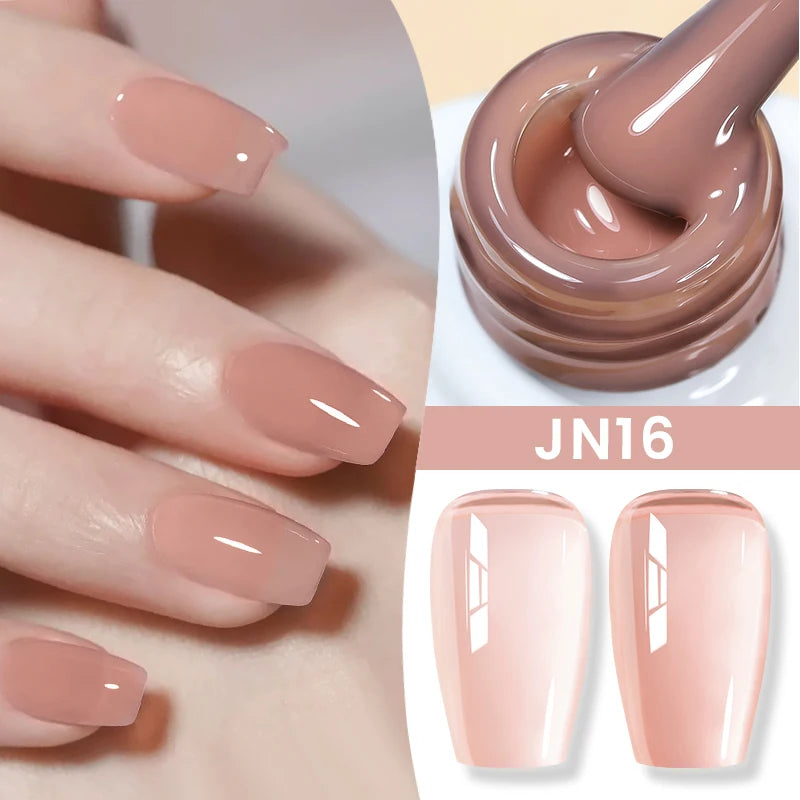 BORN PRETTY 10ml Blood Red Jelly Transparent Gel Nail Polish Wine Red Winter Color Semi Permanent Soak Off UV LED Varnish
