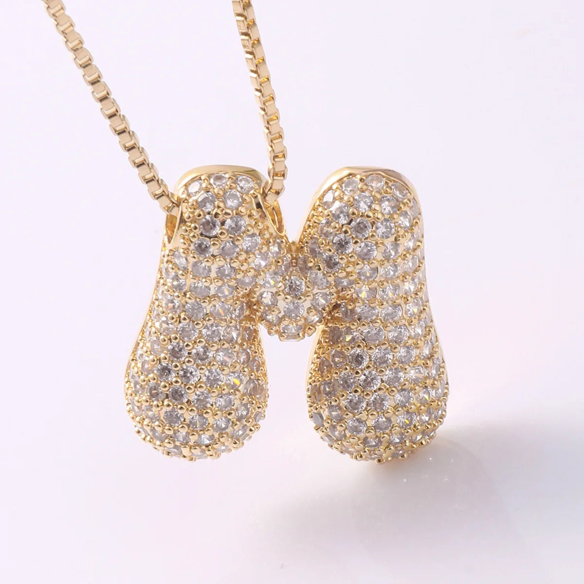 Fashion Hot Selling 26 English Letter Alphabet Cubic Zircon Pendant Adjustable Necklace For Women Exquisite Luxury Charm Jewelry