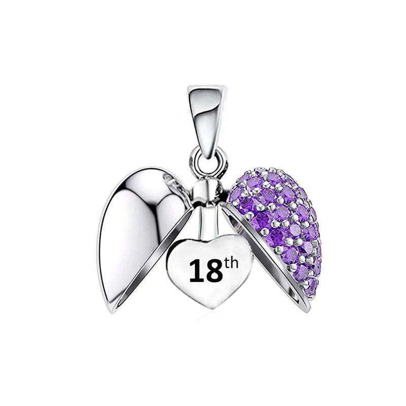 Hot Selling 925 Silver Sibling Daughter Heart-Shaped Charm Bead Suitable For Original European Bracelet DIY Women's Jewelry Gift