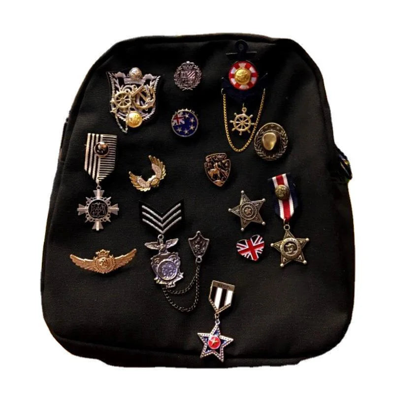 Hot selling trendy product Instagram style coat badge clothing accessories Cross Crown Medal brooch