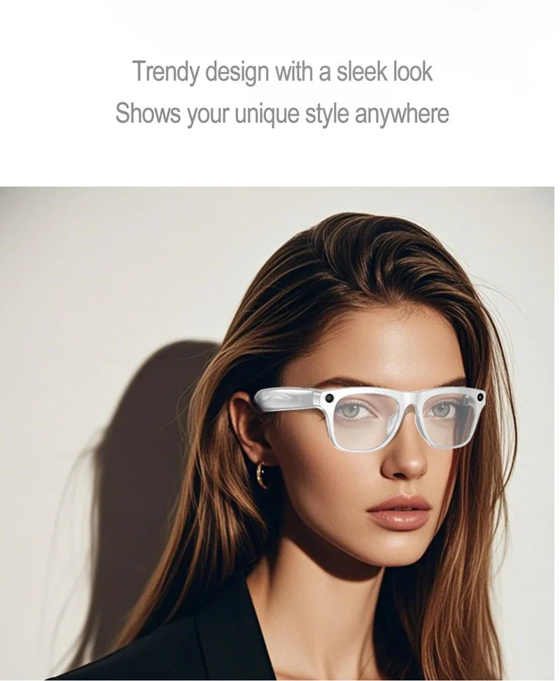 6K HD AI Camera Glasses 800MP Photochromic Multifunctional Smart Glasses Bluetooth Calling Photo Video ChatGPT Music Translation