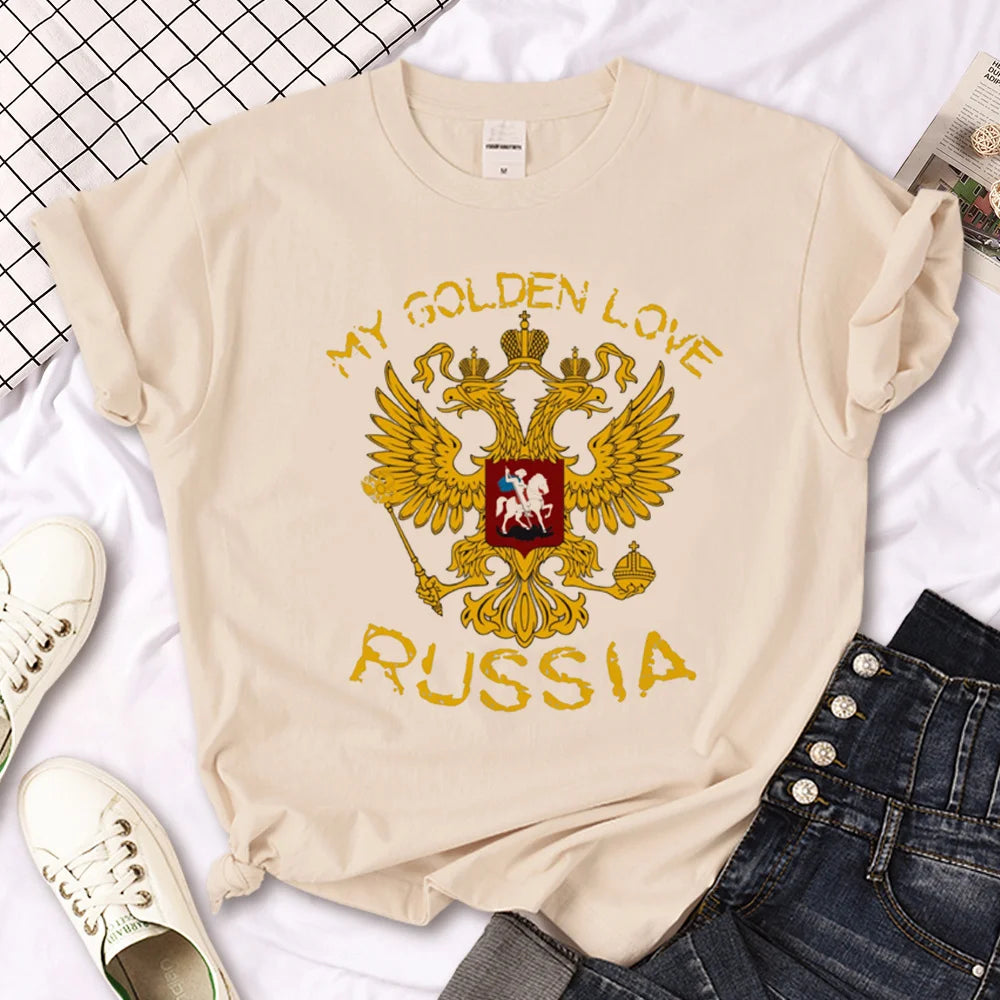 Army Russia Tee women comic manga graphic t shirt girl streetwear clothes