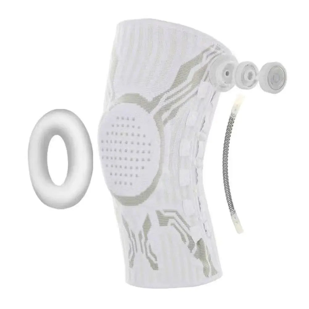 Knob Adjustable Knee Brace 360 Degree Protection Spring Lateral Support Anti-Slip Silicone Pads Breathable Knee Sleeve