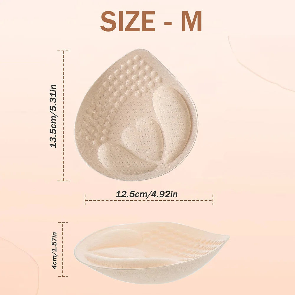 2 Pcs Thickened Underwear Cup, Small Breast Padding, Removable And Washable Push-up Breast Pad Inserts To Increase Padding