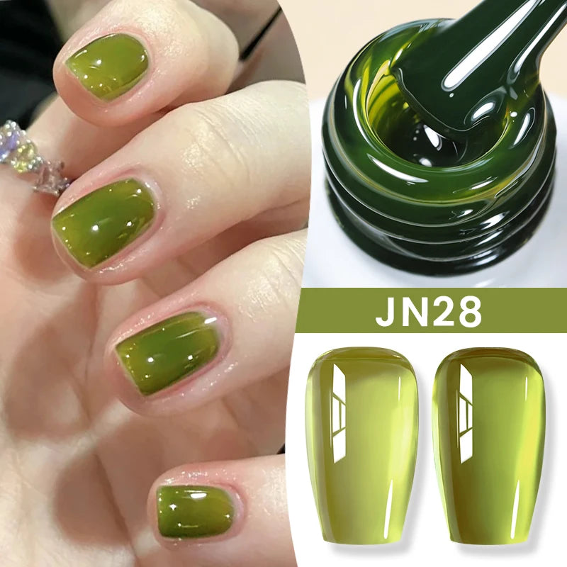 BORN PRETTY 10ml Blood Red Jelly Transparent Gel Nail Polish Wine Red Winter Color Semi Permanent Soak Off UV LED Varnish