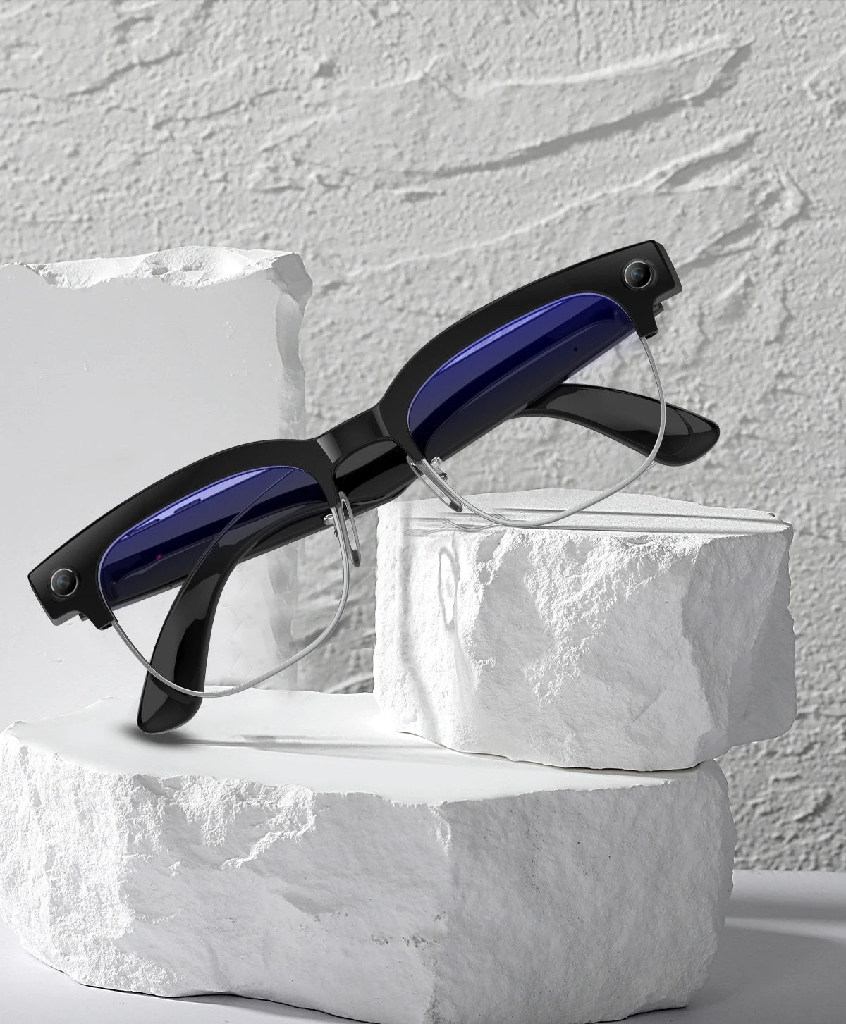 New HOT Business Smart Glasses Men 800W 4K HD Camera 1080P Shooting Action Capture AI Chat Call Waterproof Windproof Sunglasses