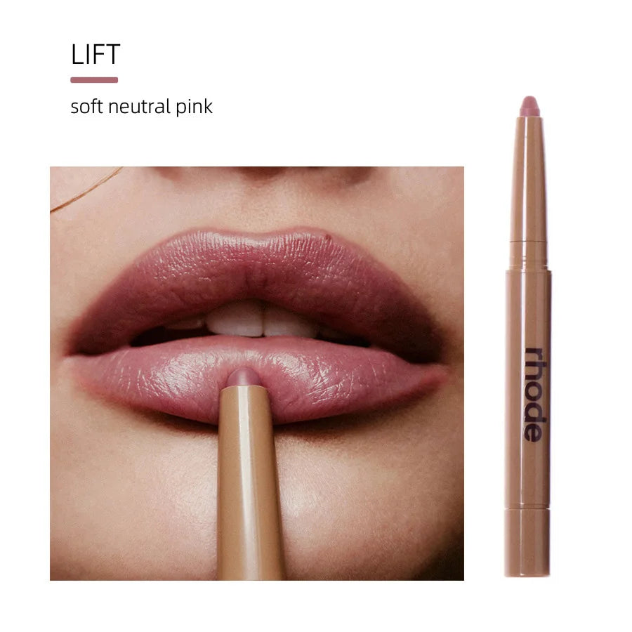 Rhod Skin Peptide Lip Shape Pen Lip Liner Long Lasting Lip Tint Pencil Pen Makeup Lipstick Powder Blusher Gloss Makeup Lipliner