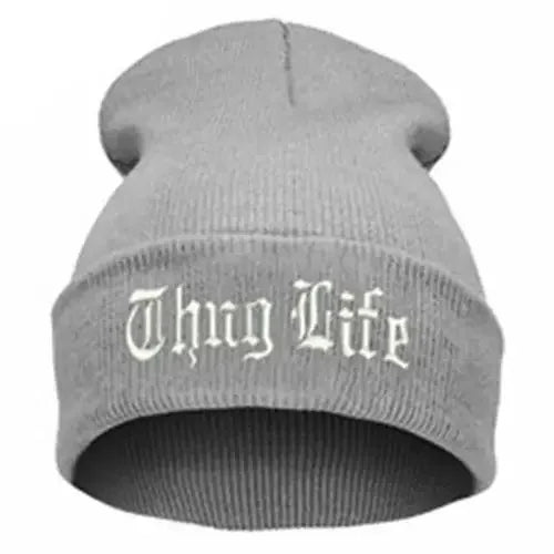 West Beach Gangsta THUG LIFE Winter Warm Fashion Beanies Knitted Bonnet Skullies Caps Hip Hop Gorros Knit Hat Bonnets