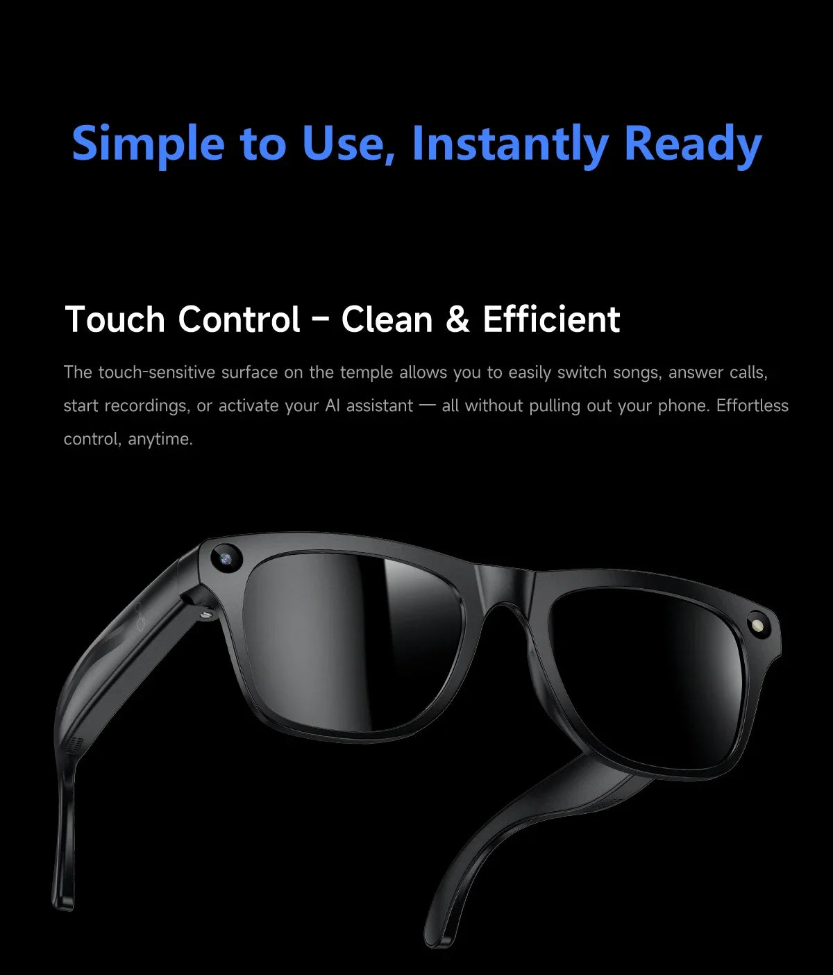 2026 Brand New AI Smart Glasses 100W HD Camera Take photos AI Translation Surround Music Recording BT Call Men Women Sunglasses