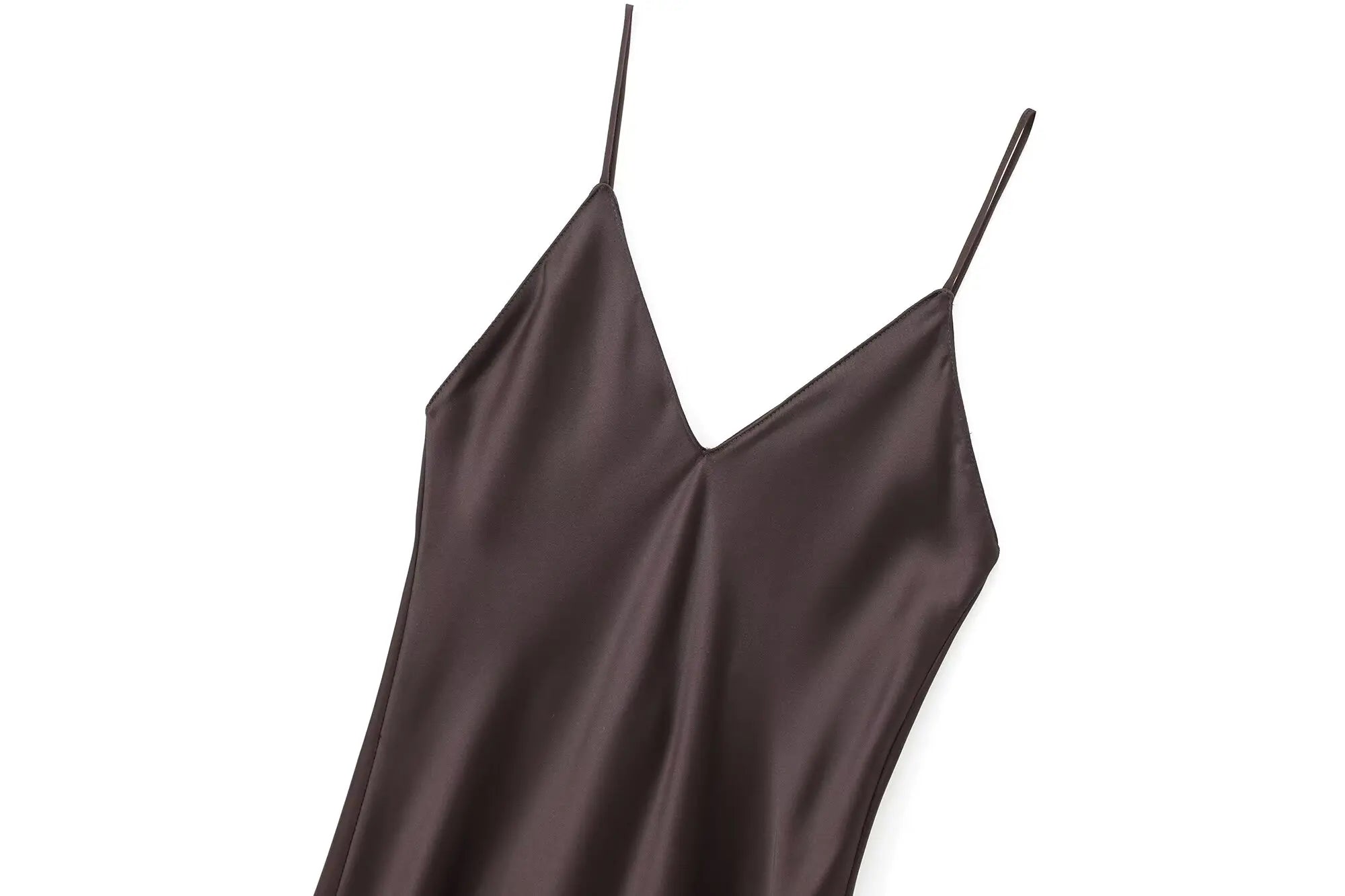 KONDALA Fall Women Sexy Stain Long Dress Thin Strap Backless Slim Long Dress New 2025 Fashion Summer  Party Long Slim Dress