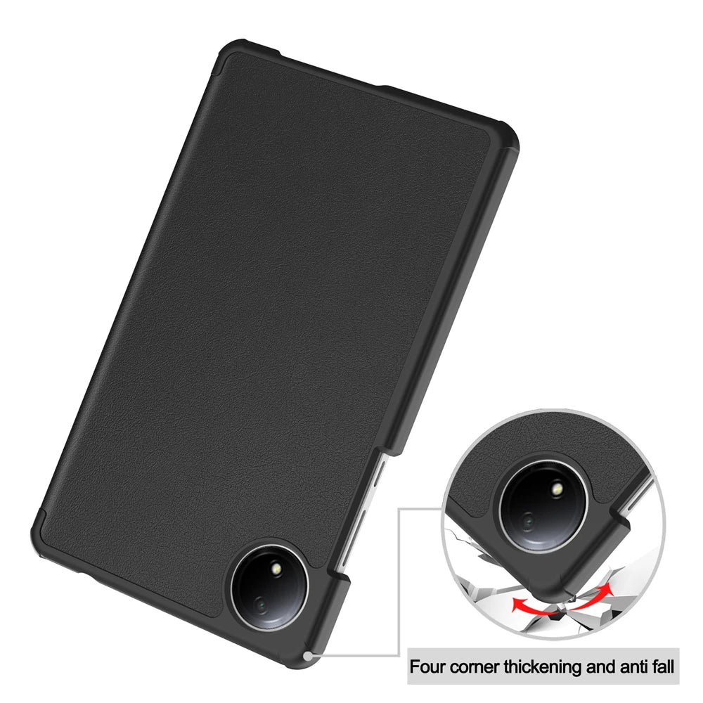 For Xiaomi Redmi Pad SE 8.7 Case 2024 New PU Leather Tri-folding Stand Tablet Cover Funda For redmi pad se 8.7 inch Smart case