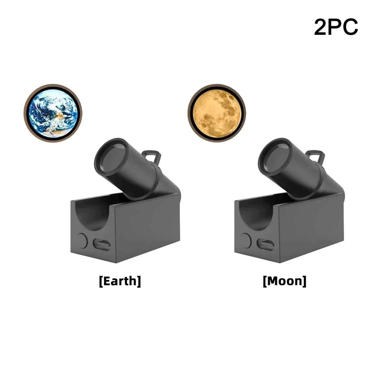 New USB Rechargeable LED Night Light Moon Projection Atmosphere Lamp Bedside Background Wall Decoration Birthday Surprise Gift