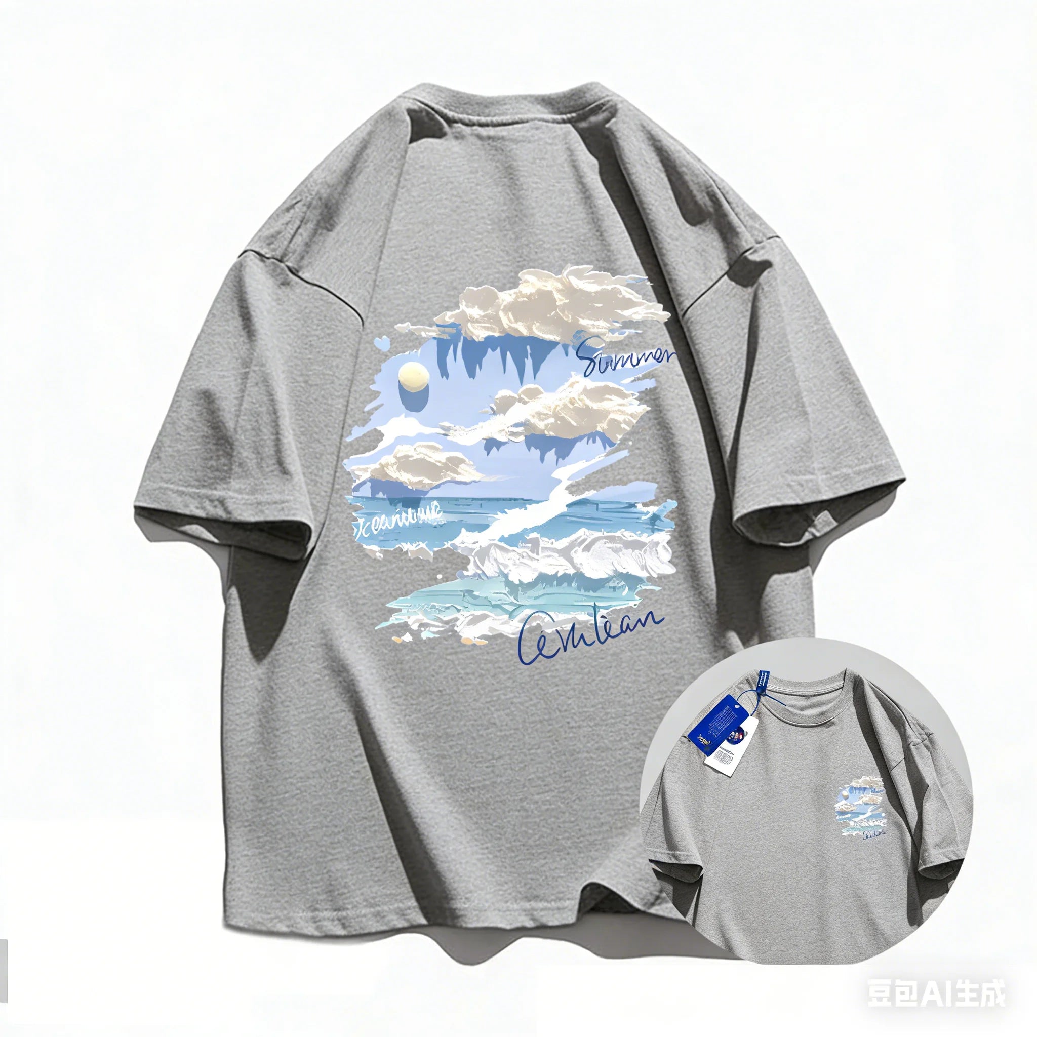 2026 Summer Trend - Oil Painting Graffiti Short-Sleeved T-Shirt - Men's and Women's High-Quality Casual Pure Cotton Half-Sleeve